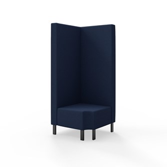 Modulsofa Snake hjørne 90° R12 metallben sh 43 høy rygg