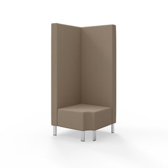 Modulsofa Snake hjørne 90° R12 metallben sh 43 høy rygg