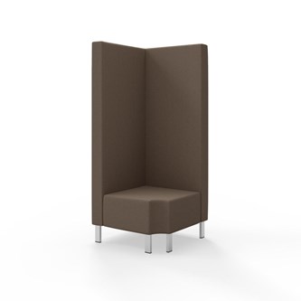 Modulsofa Snake hjørne 90° R12 metallben sh 43 høy rygg