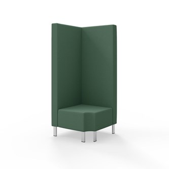 Modulsofa Snake hjørne 90° R12 metallben sh 43 høy rygg
