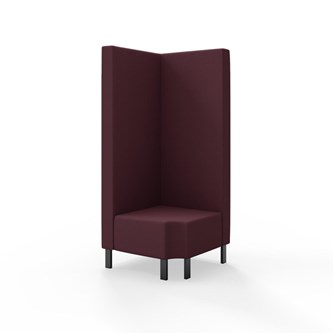 Modulsofa Snake hjørne 90° R12 metallben sh 43 høy rygg