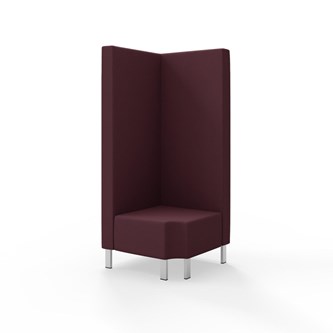 Modulsofa Snake hjørne 90° R12 metallben sh 43 høy rygg