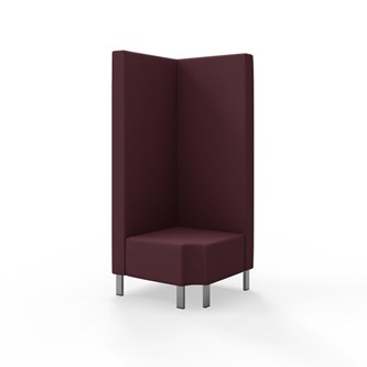 Modulsofa Snake hjørne 90° R12 metallben sh 43 høy rygg