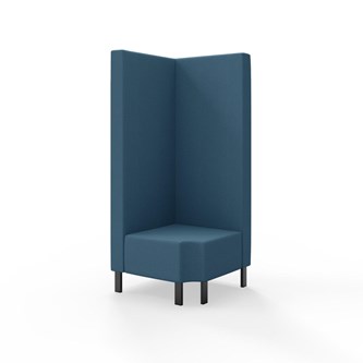 Modulsofa Snake hjørne 90° R12 metallben sh 43 høy rygg
