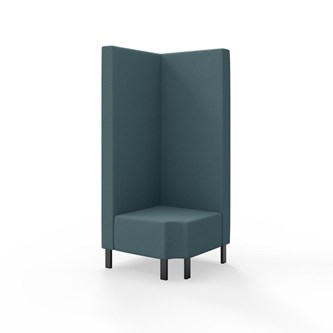 Modulsofa Snake hjørne 90° R12 metallben sh 43 høy rygg