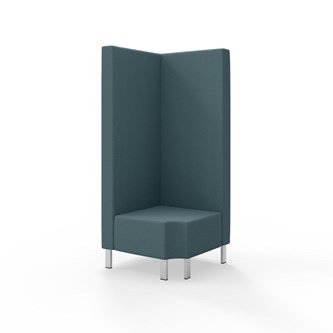 Modulsofa Snake hjørne 90° R12 metallben sh 43 høy rygg