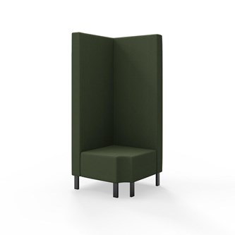 Modulsofa Snake hjørne 90° R12 metallben sh 43 høy rygg