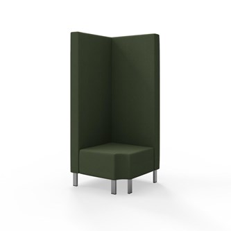 Modulsofa Snake hjørne 90° R12 metallben sh 43 høy rygg
