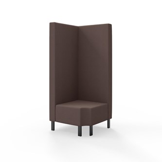 Modulsofa Snake hjørne 90° R12 metallben sh 43 høy rygg