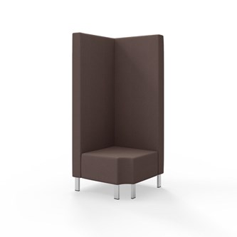 Modulsofa Snake hjørne 90° R12 metallben sh 43 høy rygg