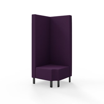 Modulsofa Snake hjørne 90° R12 metallben sh 43 høy rygg