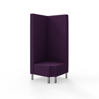 Modulsofa Snake hjørne 90° R12 metallben sh 43 høy rygg