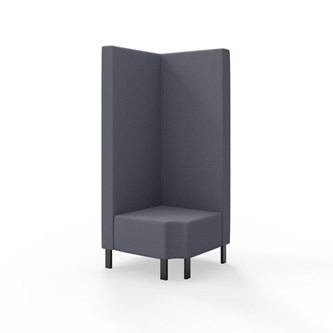 Modulsofa Snake hjørne 90° R12 metallben sh 43 høy rygg