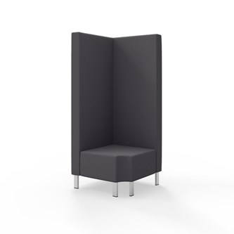 Modulsofa Snake hjørne 90° R12 metallben sh 43 høy rygg