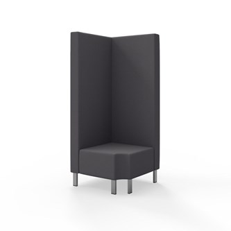 Modulsofa Snake hjørne 90° R12 metallben sh 43 høy rygg