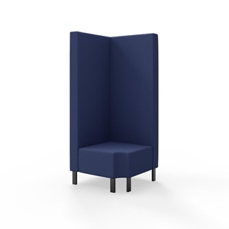 Modulsofa Snake hjørne 90° R12 metallben sh 43 høy rygg