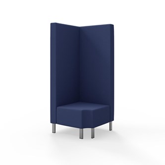 Modulsofa Snake hjørne 90° R12 metallben sh 43 høy rygg