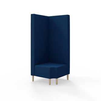 Modulsofa Snake hjørne 90° R12 treben sh 43 høy rygg