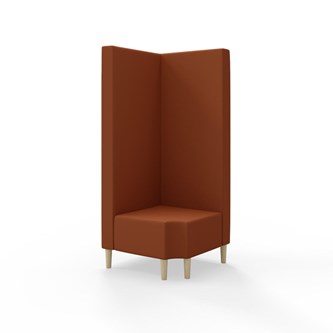 Modulsofa Snake hjørne 90° R12 treben sh 43 høy rygg