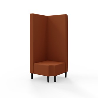 Modulsofa Snake hjørne 90° R12 treben sh 43 høy rygg