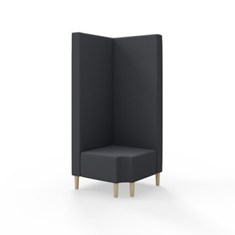 Modulsofa Snake hjørne 90° R12 treben sh 43 høy rygg