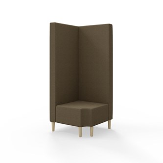 Modulsofa Snake hjørne 90° R12 treben sh 43 høy rygg