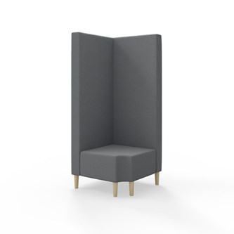 Modulsofa Snake hjørne 90° R12 treben sh 43 høy rygg