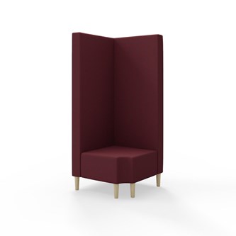 Modulsofa Snake hjørne 90° R12 treben sh 43 høy rygg