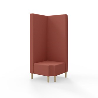 Modulsofa Snake hjørne 90° R12 treben sh 43 høy rygg