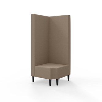 Modulsofa Snake hjørne 90° R12 treben sh 43 høy rygg