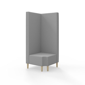 Modulsofa Snake hjørne 90° R12 treben sh 43 høy rygg