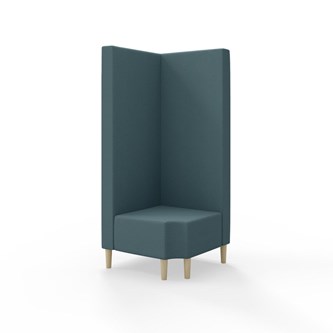 Modulsofa Snake hjørne 90° R12 treben sh 43 høy rygg