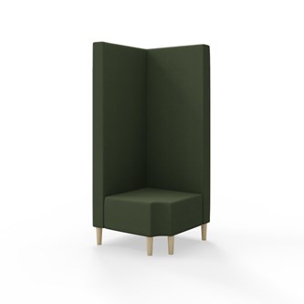 Modulsofa Snake hjørne 90° R12 treben sh 43 høy rygg