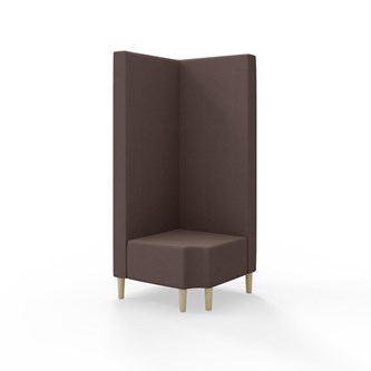 Modulsofa Snake hjørne 90° R12 treben sh 43 høy rygg