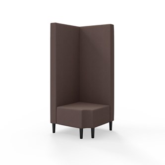 Modulsofa Snake hjørne 90° R12 treben sh 43 høy rygg