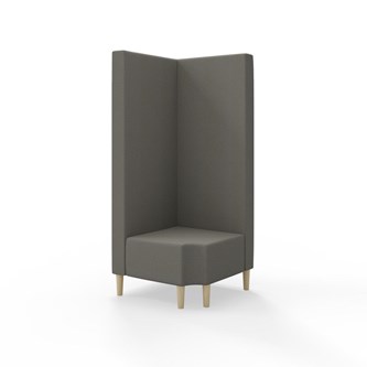 Modulsofa Snake hjørne 90° R12 treben sh 43 høy rygg