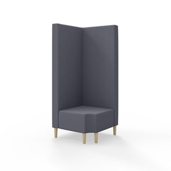 Modulsofa Snake hjørne 90° R12 treben sh 43 høy rygg