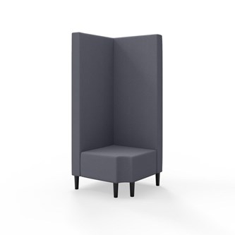 Modulsofa Snake hjørne 90° R12 treben sh 43 høy rygg