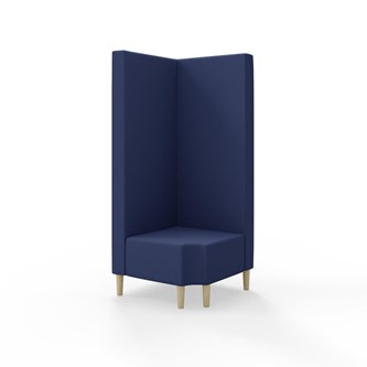 Modulsofa Snake hjørne 90° R12 treben sh 43 høy rygg