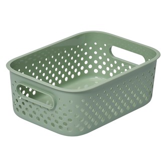 Oppbevaringskurv resirkulert plast 20,5x14,5x7,5 cm