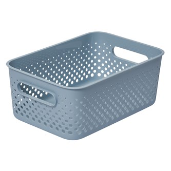 Oppbevaringskurv resirkulert plast 29,5x20,5x12 cm