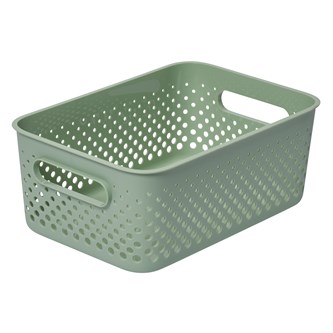 Oppbevaringskurv resirkulert plast 29,5x20,5x12 cm