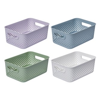 Oppbevaringskurv resirkulert plast 29,5x20,5x12 cm