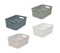 Oppbevaringskurv resirkulert plast 36,5x27x15 cm