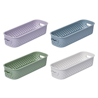 Oppbevaringskurv resirkulert plast 29,5x10x6,5 cm
