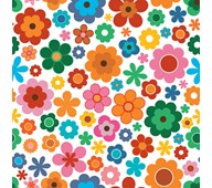 Trikotstoff blomster