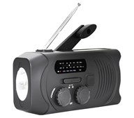 Radio med solcelle & LED/Nødradio