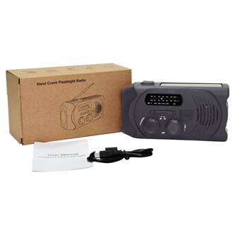 Radio med solcelle & LED/Nødradio