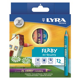 Fargeblyanter Lyra Super Ferby 12 cm 12 stk