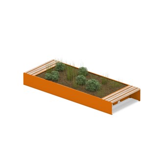 MeetUp blomsterkasse med sittebenk